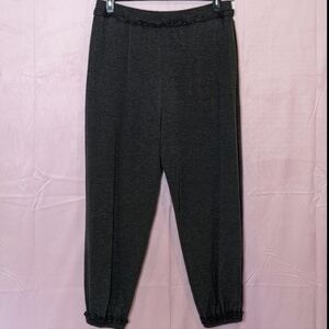 Moa Moa Charcoal Gray Ruffle Trim Cozy Joggers size 2X